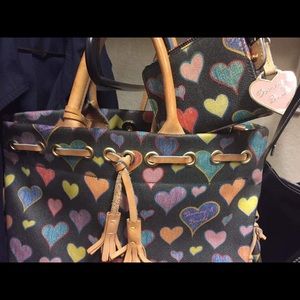 Authentic, Vintage Dooney & Bourke Hearts Purse